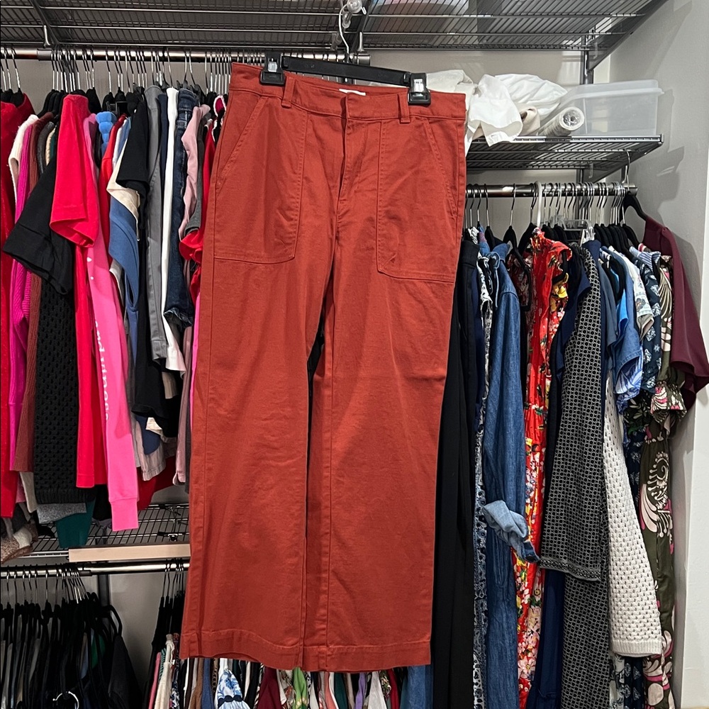 LOFT women’s wide leg pant in Rust